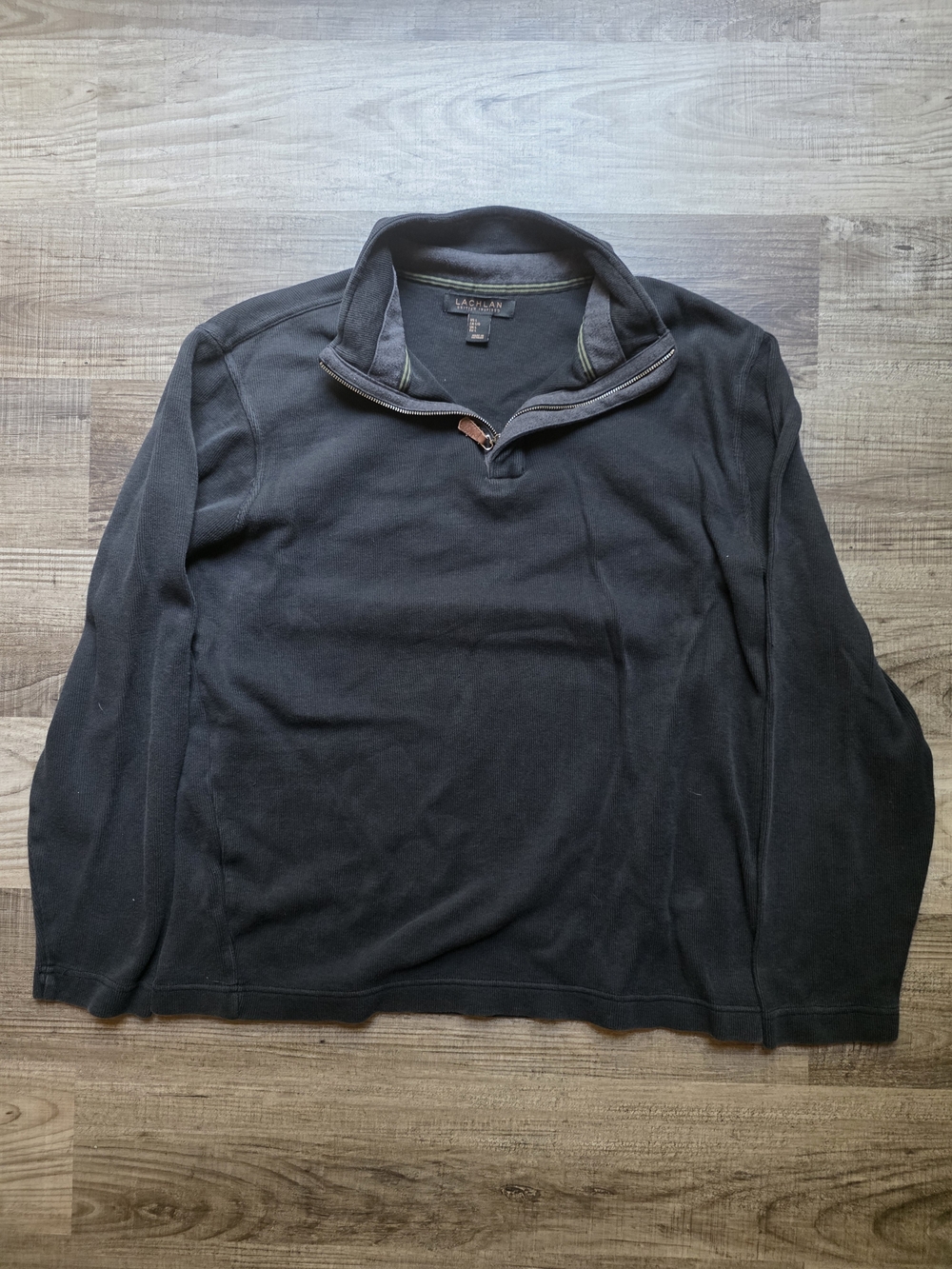 Lachlan Men's Black Quarter-Zip Pullover Sweater